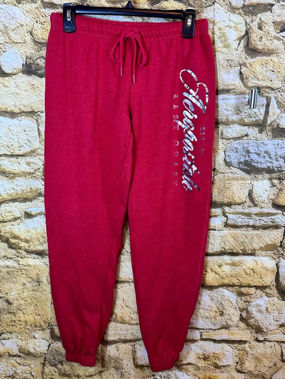 Aéropostale Red East Coast Logo Jogger Sweatpants Size M